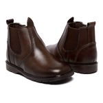 BOTINA COUNTRY INFANTIL MASCULINA CAFÉ BICO QUADRADO