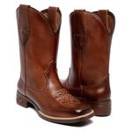 BOTA TEXANA FEMININA LÁTEGO PINHÃO BICO QUADRADO