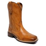 BOTA TEXANA MASCULINA LÁTEGO WHISKY BICO QUADRADO