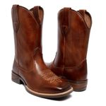 BOTA MASCULINA TEXANA LÁTEGO PINHÃO BICO QUADRADO