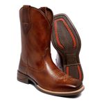 BOTA MASCULINA TEXANA LÁTEGO PINHÃO BICO QUADRADO