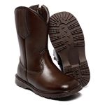 BOTA TEXANA INFANTIL LÁTEGO CAFÉ BICO QUADRADO