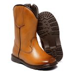 BOTA TEXANA INFANTIL LÁTEGO WHISKY BICO QUADRADO