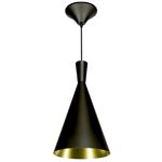Pendente 860 Ø19cm Para 1 Lâmpada E27 Preto(externo) Cobre(interno)