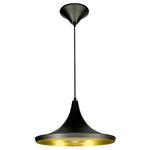 Pendente 861 Ø36cm Para 1 Lâmpada E27 Preto(externo) Cobre(interno)