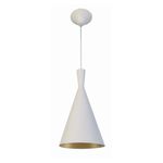 Pendente 860 Ø19cm Para 1 Lâmpada E27 Branco(externo) Dourado (interno)