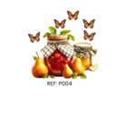 Adesivos Termocolantes Para Tecido Potes de Frutas (Escolha as opções que deseja) 