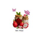 Adesivos Termocolantes Para Tecido Potes de Frutas (Escolha as opções que deseja) 