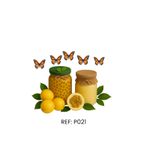 Adesivos Termocolantes Para Tecido Potes de Frutas (Escolha as opções que deseja) 