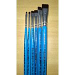  Kit de Pincéis Macios Castelo Para Pintura em Tecido (6 Pincéis)