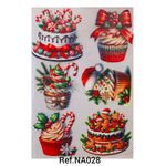 Adesivos Termocolantes Para Tecido Arranjos de Natal (Escolha as opções que deseja)
