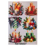 Adesivos Termocolantes Para Tecido Arranjos de Natal (Escolha as opções que deseja)