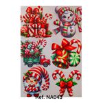 Adesivos Termocolantes Para Tecido Arranjos de Natal (Escolha as opções que deseja)