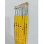 Kit de Pincéis Tigre REF: 151 Para Pintura em Tecido Cortados e Lixados (6 pinceis)