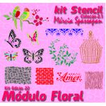 Kit Stencil Márcia Spassapan | Módulo Floral - Edição 22