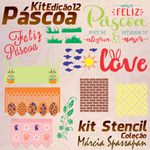 Kit Stencil Coleção Márcia Spassapan | Páscoa - Edição 12 + 3 Aulas + Risco A3