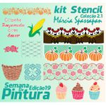 Kit Stencil Coleção Márcia Spassapan | Semana Da Pintura - Edição 19