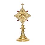 Relicário em Latão com Acabamento Dourado Detalhe Pedras