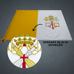 Bandeira Do Vaticano Bordada 1,00X1,30