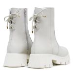 Bota Coturno Cadarço Cano Alto Off White 15004