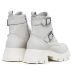 Bota Coturno FIvela e Cadarço 15020 Off White