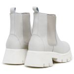 Bota Chelsea Feminina em Couro Off White 15025