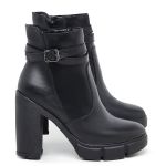 Bota Fivela Cano Curto Preto 16000