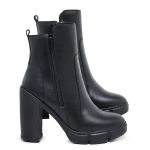 Bota Salto Grosso Cano Curto Preta 16010