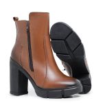 Bota Salto Grosso Cano Curto Tabaco 16015