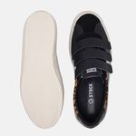 Tênis Casual Feminino Lumini Preto Onça