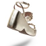 Sandalia Feminina Anabela Alta 182172 Dourado