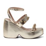Sandalia Feminina Anabela Alta 182172 Dourado