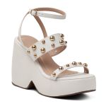 Sandalia Feminina Anabela Alta 182172 Off White