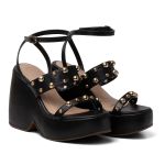 Sandalia Feminina Anabela Alta 182172 Preto