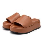 Tamanco Papete Flatform Feminina Caramelo 5300 