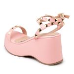 Sandalia Feminina Anabela Média 9001 Rosa