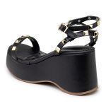 Sandalia Feminina Anabela Média 9001 Preto