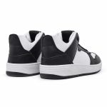 Tênis Jade Sneaker Feminino em Couro Preto e Branco 120