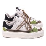 Tênis Raika Sneaker Feminino em Couro Verde 129