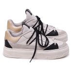 Tênis Raika Sneaker Feminino em Couro Gold 131