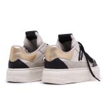 Tênis Raika Sneaker Feminino em Couro Gold 131