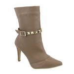 Bota Feminina Cano Médio Salto Fino Napa Santorini Aveia 1793 
