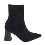 Bota Cano Baixo Salto Grosso Meia Preto 184000 
