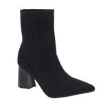 Bota Cano Baixo Salto Grosso Meia Preto 184000 