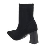 Bota Cano Baixo Salto Grosso Meia Preto 184000 