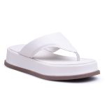 Papete Flat Feminina em Napa Off White 23300