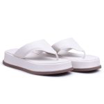 Papete Flat Feminina em Napa Off White 23300