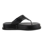 Papete Flat Feminina em Napa Preto 23300