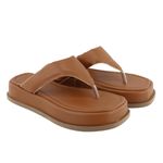 Papete Flat Feminina em Napa Caramelo 23300