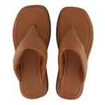 Papete Flat Feminina em Napa Caramelo 23300